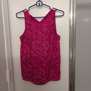 Pink floral tank top